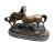 French Patinated Bronze Miniature Figure of Two Horses by P. J. Mene For Sale - Image 3 of 12
