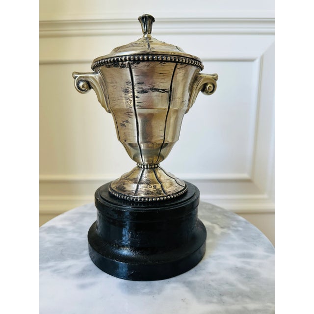 Silver Vintage 1959 Madrid - Silver Trophy on Wood Plinth For Sale - Image 8 of 13