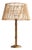Vintage Scandinavian Table Lamp in Faux Bamboo with Rattan Shade, 1960s For Sale