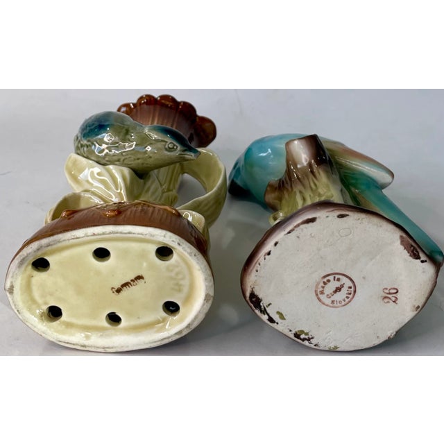 Faux Bois Bird Porcelain Vases, Mid 20th Century For Sale In New York - Image 6 of 7