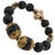 Contemporary Chunky Nepal Beads Black Lava Beaded Bracelet For Sale - Image 3 of 9