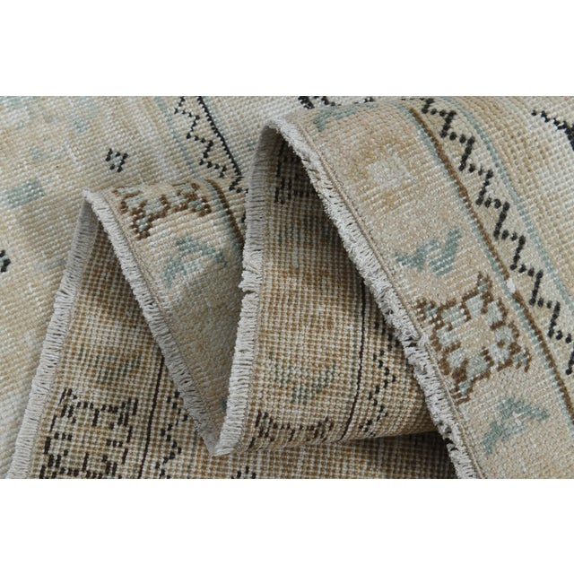 1970s Vintage Persian Handmade Wool Cotton Orange Area Rug For Sale - Image 10 of 11