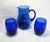 Ink Blue Mid 20th Century Mid Century Modern Cobalt Blue 1 Pitcher + 2 Wine Glasses For Sale - Image 8 of 13