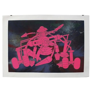 Macchina Inutile 2 Lithograph by Renato Volpini, 1970s For Sale