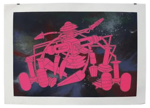 Macchina Inutile 2 Lithograph by Renato Volpini, 1970s