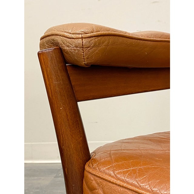 1970s 1970s Pair Gote Mobler Leather Lounge Chairs For Sale - Image 5 of 14