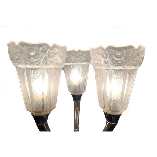 Pair of Art Deco table lamps ,signed For Sale - Image 12 of 18