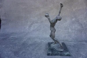 1980s Bronze Male Nude Figure