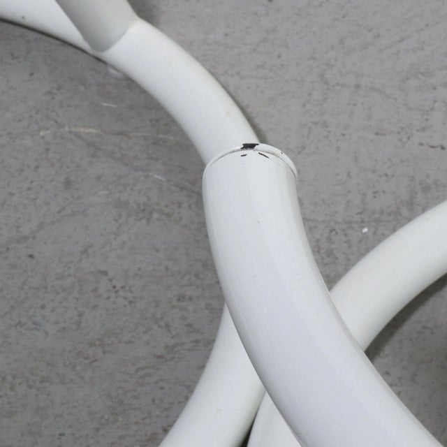 1980's Postmodern Tubular Steel Bar Stools - Set of 4 For Sale - Image 11 of 12