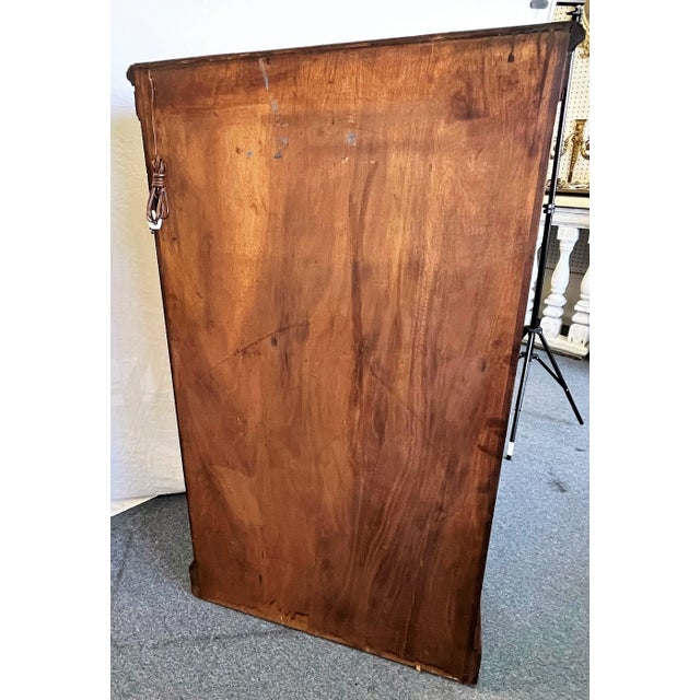 1900's Wood Bar Cabinet With Glass Interior and Lights For Sale - Image 12 of 13
