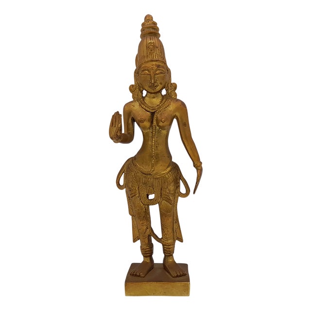 Bronze Statue of Hindu Goddess, 1960s For Sale