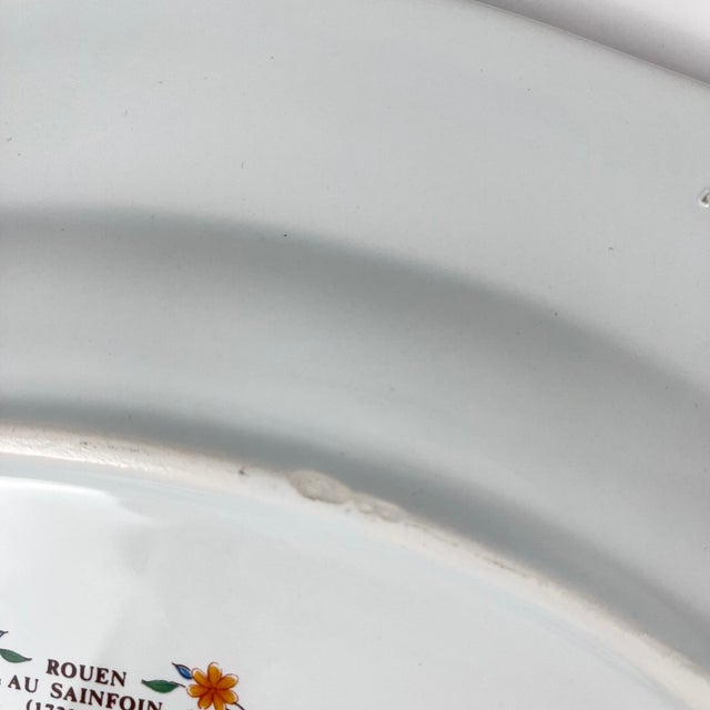 Ceramic Large Vintage Oval Platter from Gien, 1990 For Sale - Image 7 of 8