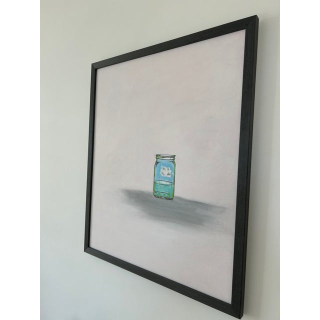 Contemporary Hope in a Glass With Pale Pink Air Original Painting by Natalie Mitchell/Sette Design For Sale - Image 3 of 9
