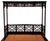 Vintage White Furniture Chinoiserie Style Burl Wood & Lacquer Queen Size Platform Bed For Sale In Greensboro - Image 6 of 11