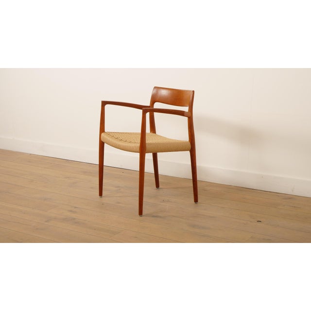 Mid-Century Modern Vintage Teak Model 57 Dining Chair by Niels Otto Moller for J.L. Møllers, 1960s For Sale - Image 3 of 13