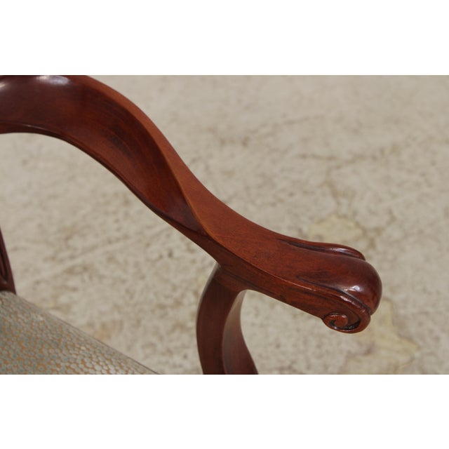Wood Set of 8 Hickory Chair Co Chippendale Clawfoot Mahogany Dining Chairs For Sale - Image 7 of 18