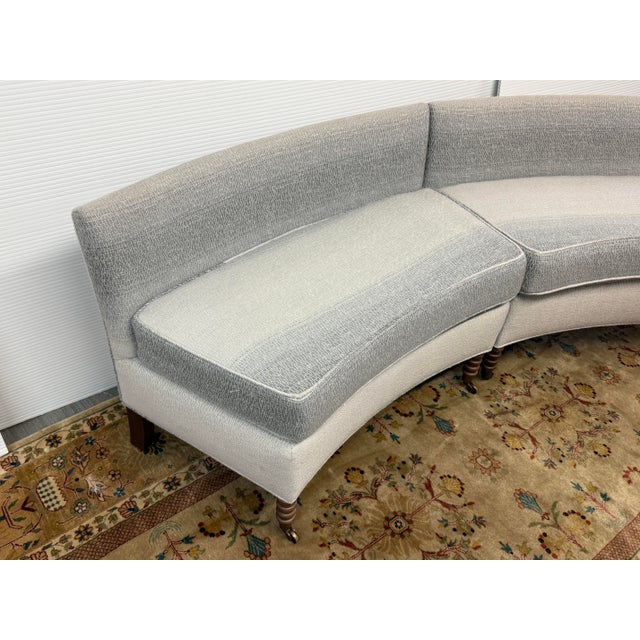 2010s Ombre Curved Sectional/Bench, Bespoke For Sale - Image 5 of 12