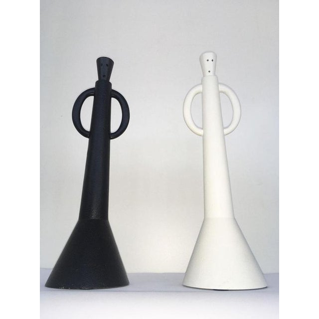 Metal Postmodern Abstract Sculptures by Alessandro Guerriero Portabuono Qua, Italy, 1980s, Set of 2 For Sale - Image 7 of 18