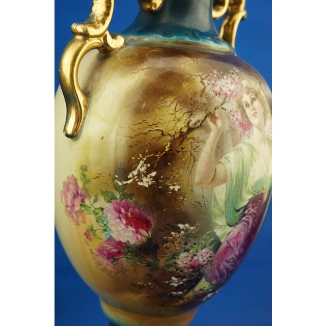 Antique English Ceramic Vases by Barbe for Royal Worcester, 1800s, Set of 2 For Sale - Image 15 of 18