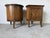 Harold Schwartz for Romweber Demilune Pecan Three-Leg End Tables / Nightstands- A Pair For Sale In Miami - Image 6 of 13