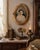A striking late 19th-century Victorian portrait depicting an elegantly dressed young woman, presented beneath convex glass...