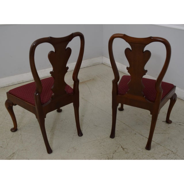 Brown Set of 6 Kindel Queen Anne Mahogany Dining Room Chairs For Sale - Image 8 of 12