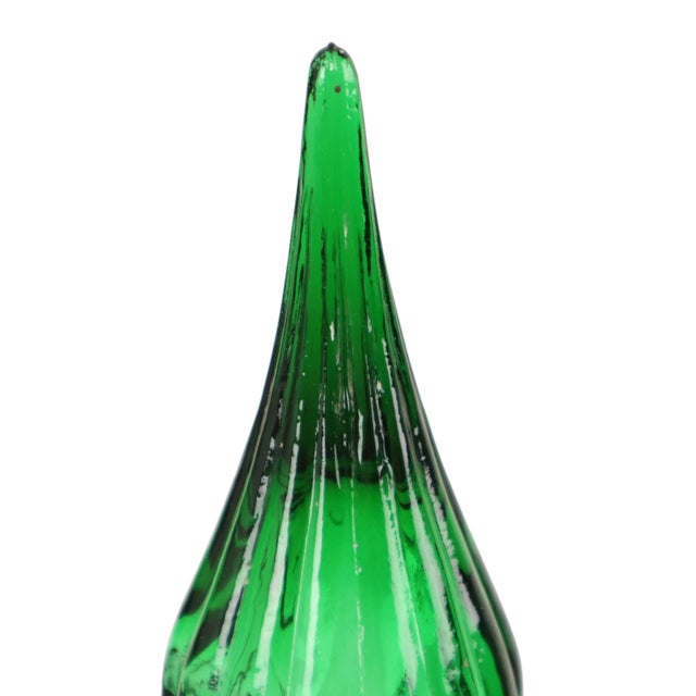 Vintage Green Glass Decanter, 1960s For Sale - Image 9 of 15
