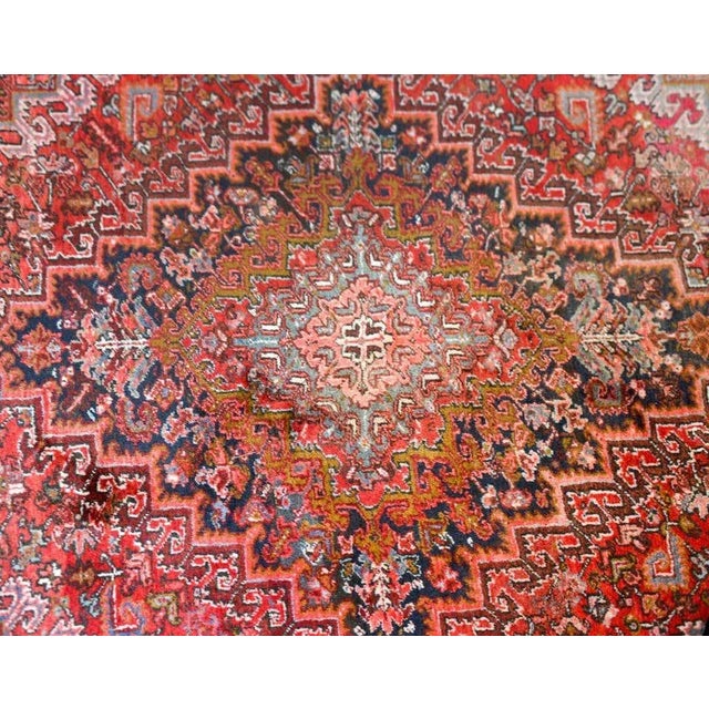 Tribal Late 20th Century Persian Heriz Rug For Sale - Image 3 of 12