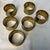 These are vintage solid brass napkin rings featuring a classic mid-century modern minimalist design with a warm golden...