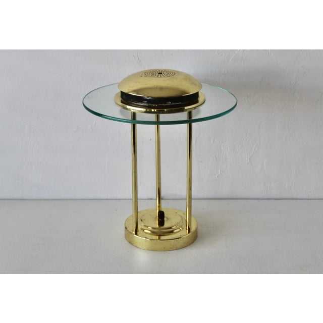 1980s Robert Sonneman Style "Saturn" Brass Finish Desk Lamp For Sale - Image 5 of 13