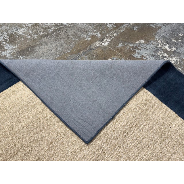 7ft11in × 10ft Pottery Barn Teen Classic Wool Border Area Rug For Sale - Image 11 of 12