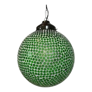 Green Mosaic Globe Pendant Light Small