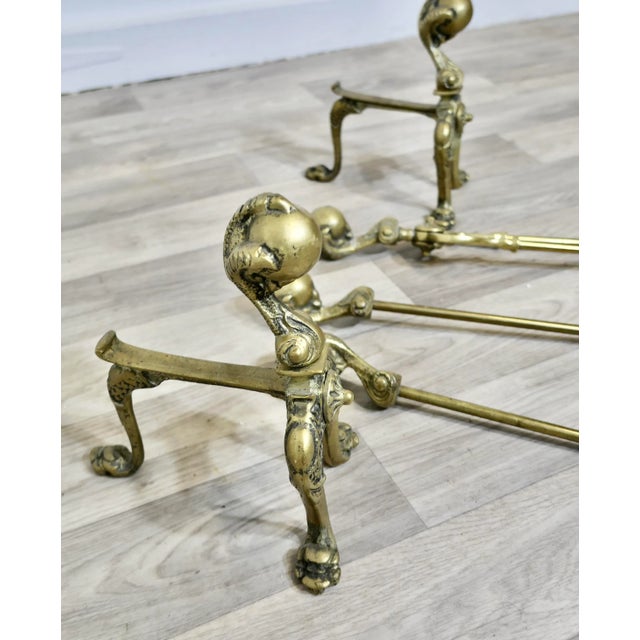 Arts and Crafts Gothic Fireside Tools, Set of 5 For Sale - Image 4 of 9