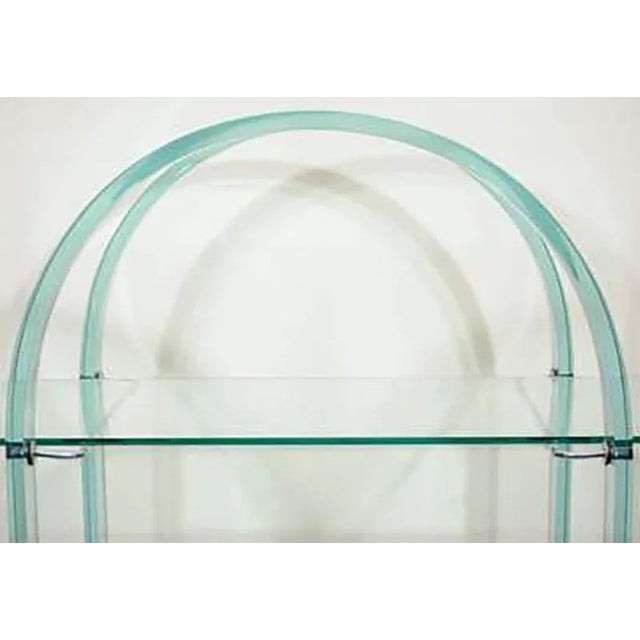 Modern French Modernist Glass and Mirror Serving Cart For Sale - Image 3 of 7