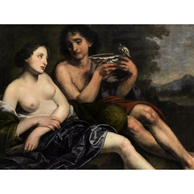 Pietro Della Vecchia, Bacchus and Ceres, Oil on Canvas, 17th Century, Framed For Sale - Image 3 of 10