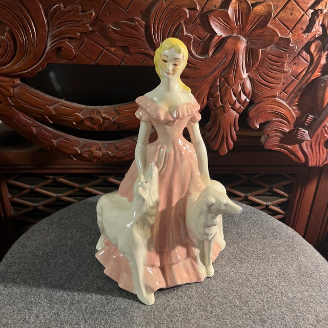 1940s Brayton Laguna Pottery Pink Lady With Dogs Planter For Sale - Image 12 of 12