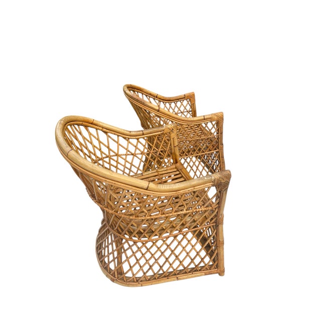 Great lines on these gorgeous bamboo & rattan lounge chair set bought from the original owner. Well cared for, very sturdy...