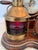 Beautiful Vintage Carrington Nautical Table Lamp Ship Wheel, Barometer, Starboard Light Rope Block, & Red Port Lantern....