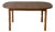 Oak Oval Non-Extendable Dining Table With Turned Oak Legs Vintage Mid-Century Modern 1970s For Sale