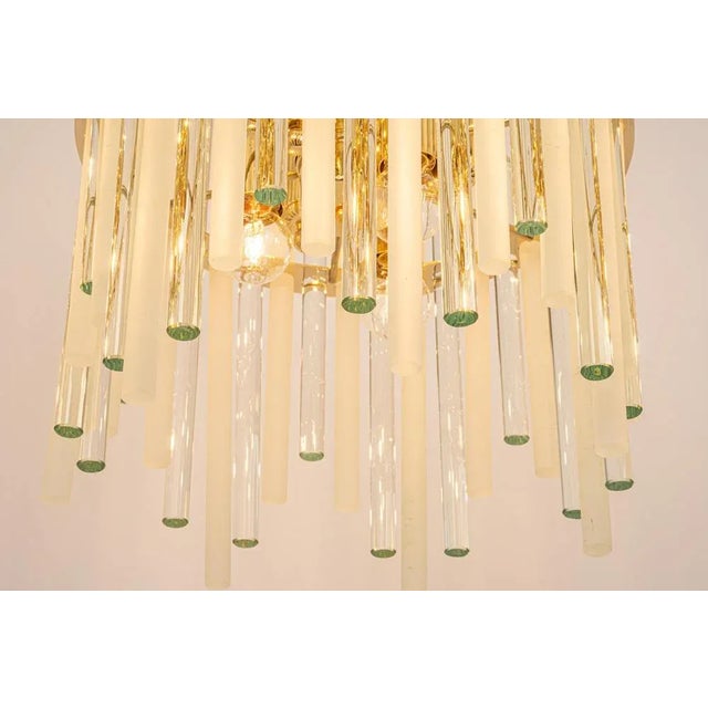 Gilt Brass & Crystal Glass Rods Chandelier by C.Palme, Germany, 1970s For Sale - Image 9 of 14