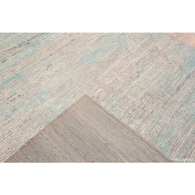 Textile Soft Color Large Contemporary Abstract Geometric Modern Area Rug For Sale - Image 7 of 7