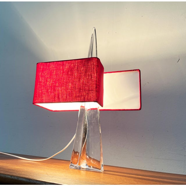 Mid-Century French Glass Table Lamp from Daum, 1960s For Sale - Image 17 of 18