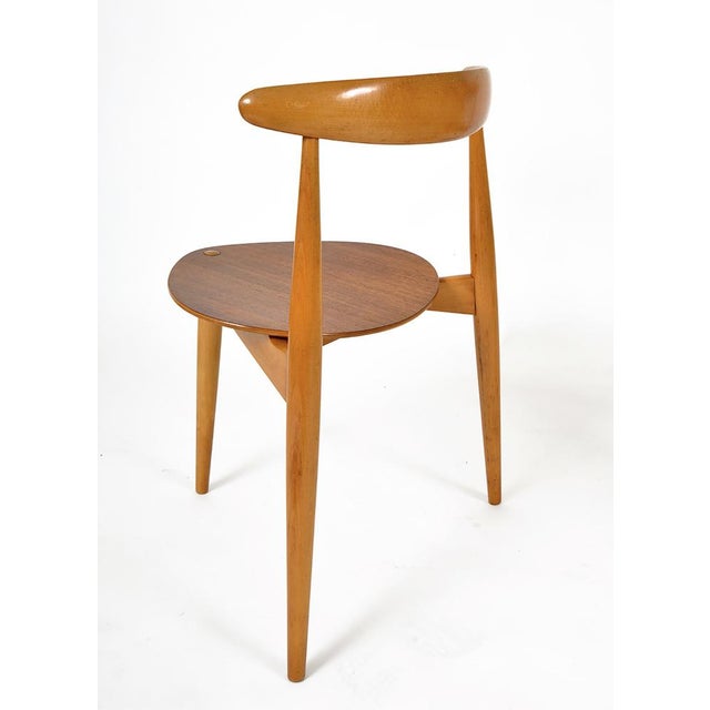 FH4103 Heart Stacking Dining Chairs by Hans Wegner for Fritz Hansen, Denmark, 1953, Set of 4 For Sale - Image 10 of 18