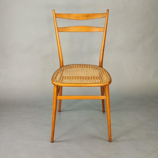 Chiavarine Chairs in Vienna Straw, 1950s, Set of 4 For Sale - Image 4 of 9