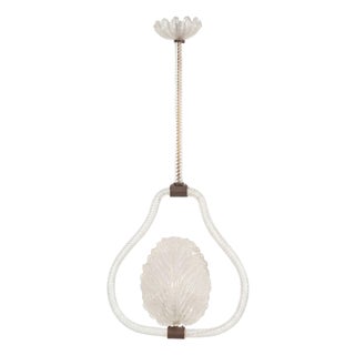 1950s Attributed Barovier & Toso Chandelier, Italy For Sale