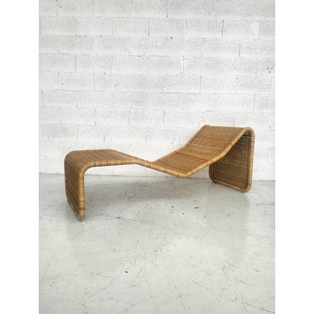 Wood Model P3S Chaise Longue in Rattan by Tito Agnoli for Bonacina, 1960s For Sale - Image 7 of 13