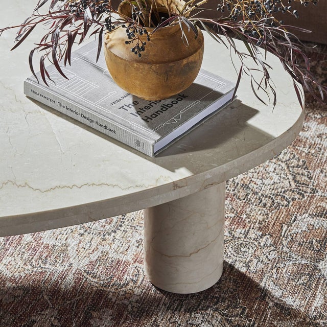 Zion Coffee Table - Cream Marble, Small