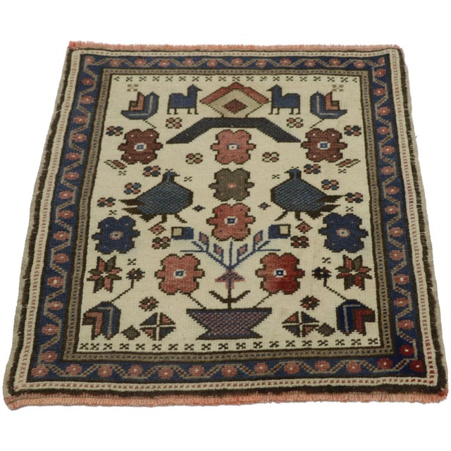 Contemporary Vintage Square Turkish Oushak Rug - 01'09 X 02'00 For Sale - Image 3 of 8