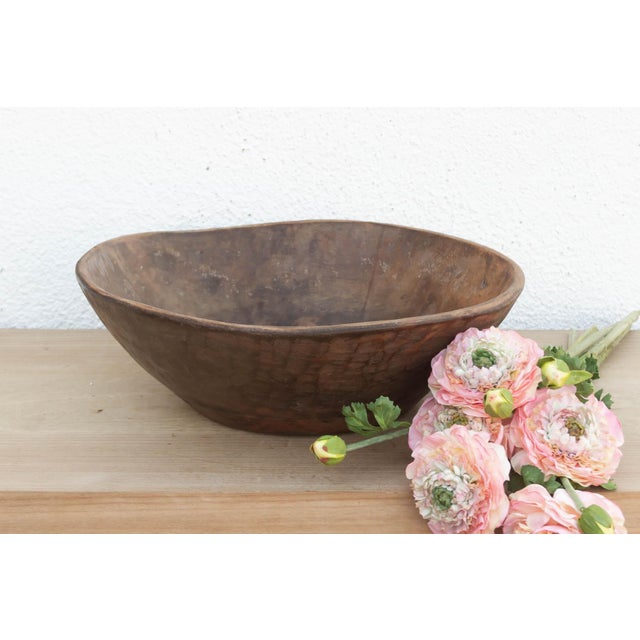 Antique Country Style Wooden Fruit Bowl For Sale In Los Angeles - Image 6 of 6