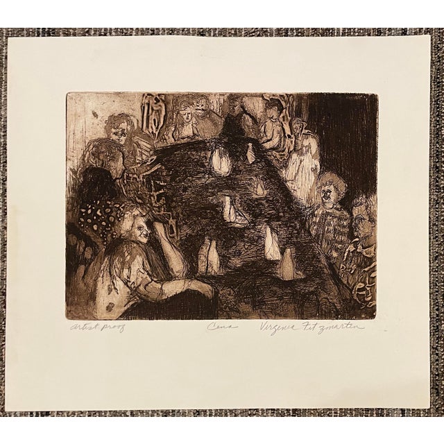 1970s Virginia Fiztmartin Cena Etching & Aquatint For Sale - Image 4 of 4
